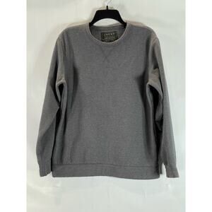 JACHS Men's Grey Solid Crewneck Long Sleeve Pullover Sweater SZ M